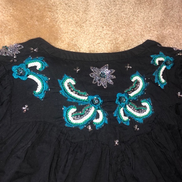 Embroidered & Beaded French Connection Blouse - Picture 3 of 8